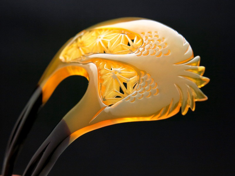 総白べっ甲かんざし｜べっ甲の中で最も希少で美しいべっ甲かんざし