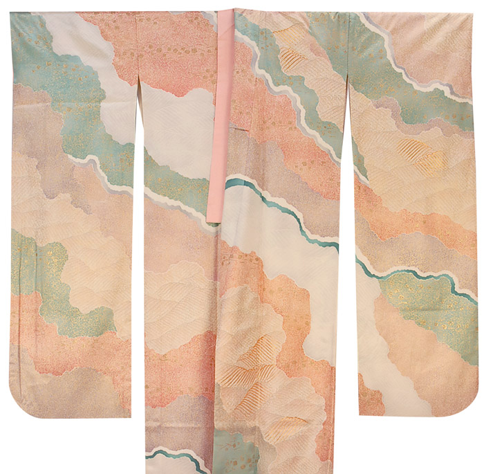 岩田専太郎作・正絹振袖着物の写真