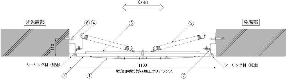 MX55S-W | EXジョイント免震構造建築用 | カネソウ株式会社 建設用金属