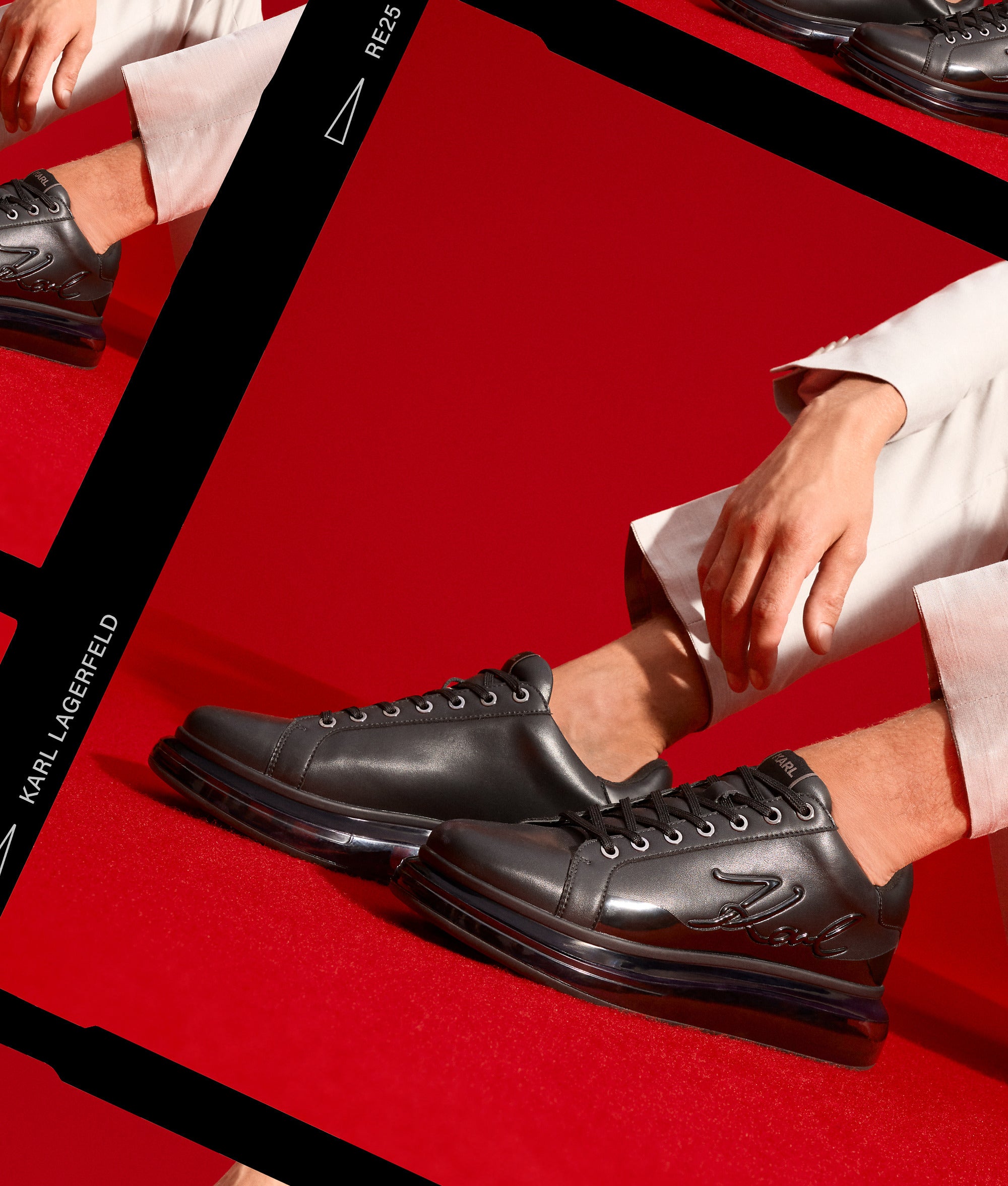 Kapri Kushion Signia Shine sneakers | Black | Men | KARL LAGERFELD