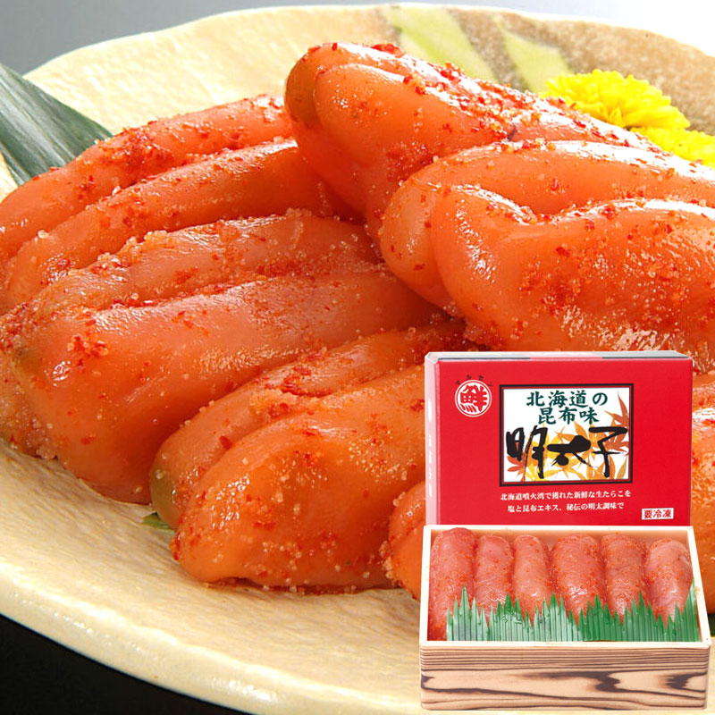 昆布味明太子,北海道の昆布味明太子 120g【鹿部町 丸鮮道場水産