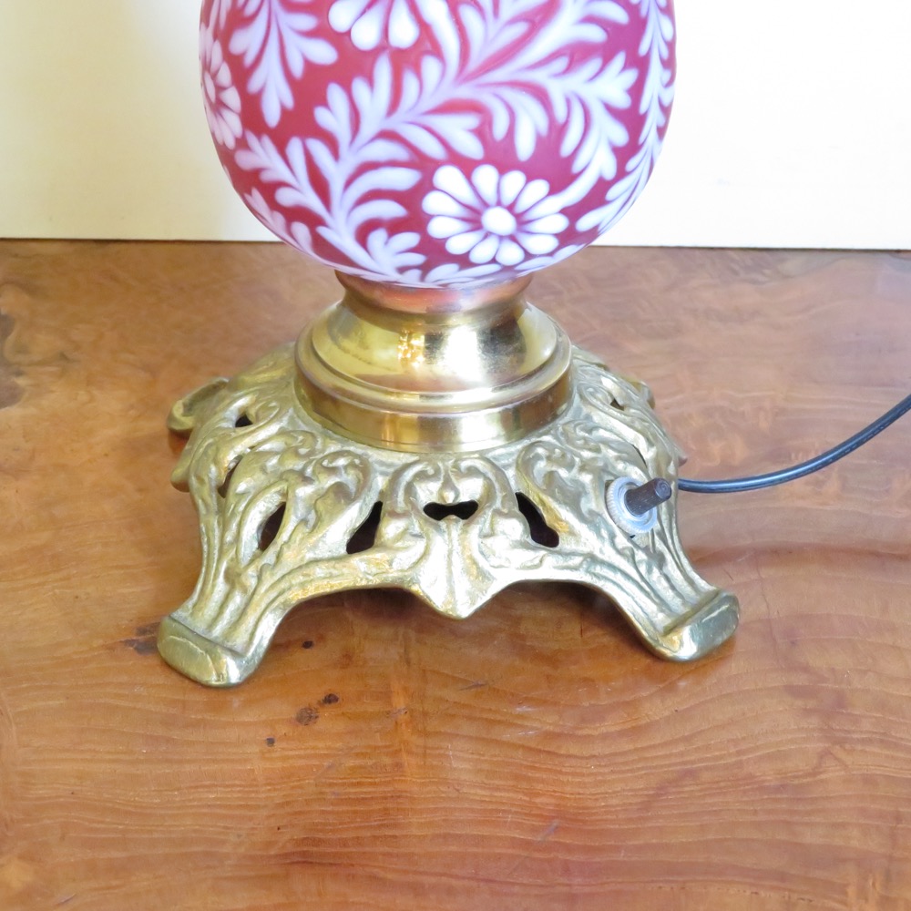 アメリカ ヴィンテージ フェントン Daisy&Fern クランベリーガラス