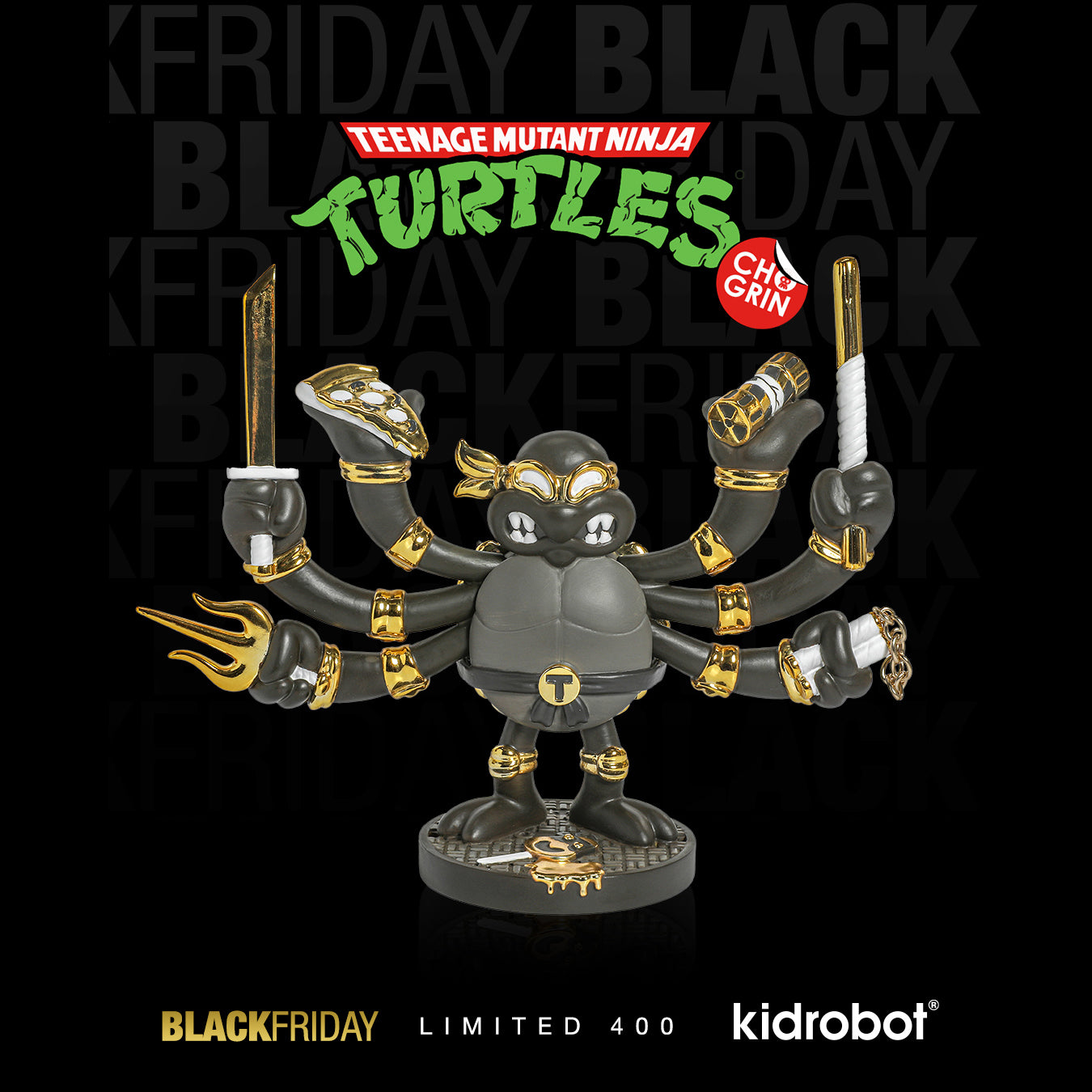 Teenage Mutant Ninja Turtles TMNT GURU Resin Art Figure by CHOGRIN - B