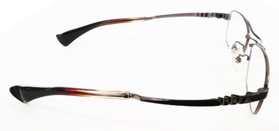 フォーナインズメガネメタルフレームS-84T カラー8 ブラウンマット