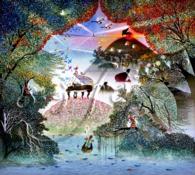 藤城清治：レフグラフファイン版画 リーフがそよぐシンフォニー（受注