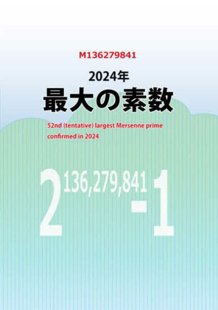 2024年 最大の素数 / 虹色社【著】 - 紀伊國屋書店ウェブストア