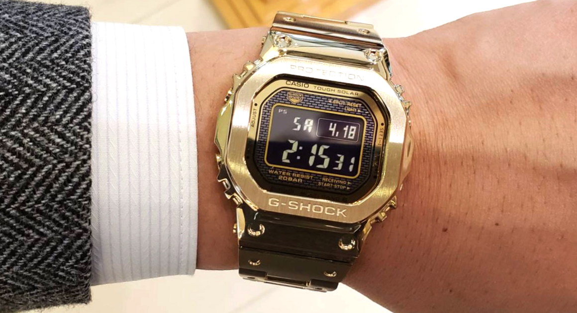 腕時計でモチベーションアップ G-SHOCK ゴールドモデル ハラダ本店 徳島