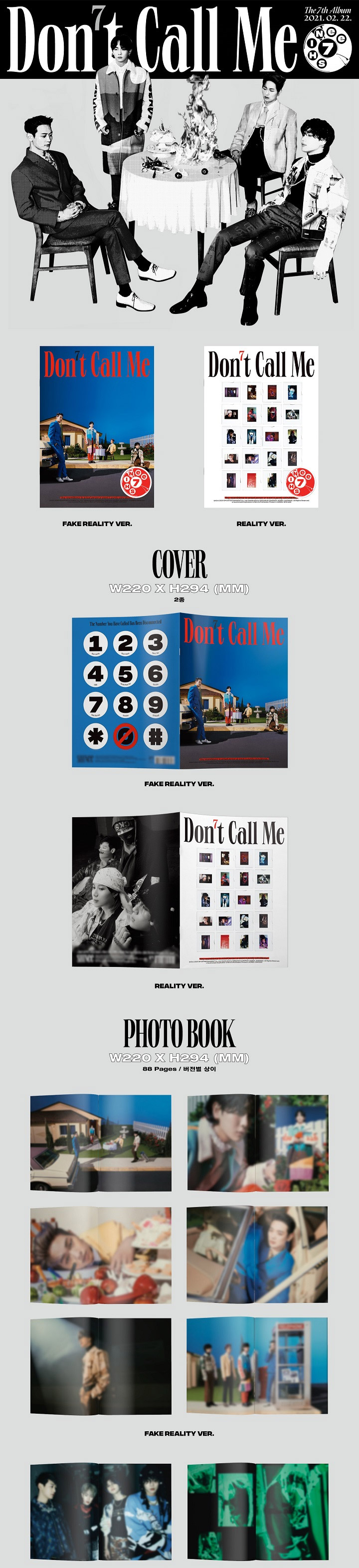 SHINee 7th Album - Don't Call Me (PhotoBook Ver. / Cover Random) CD