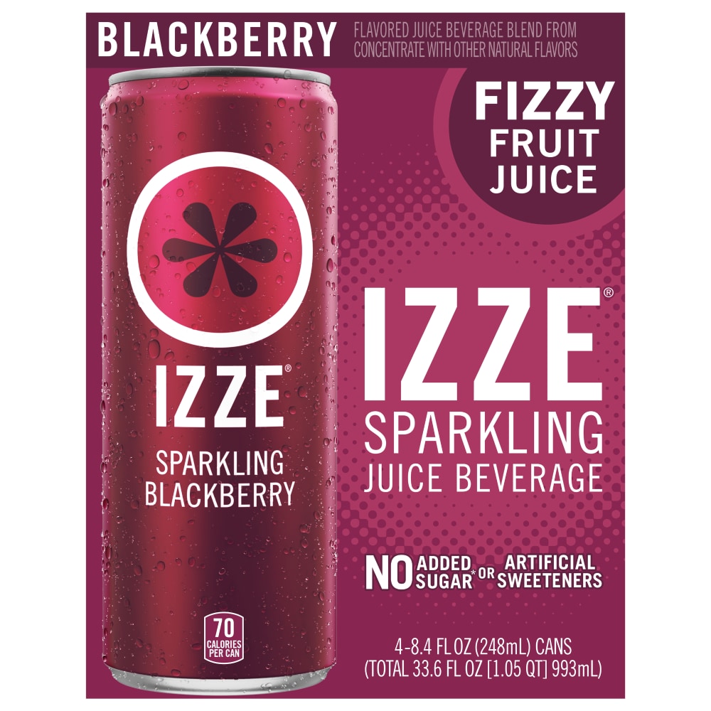 Izze® Blackberry Sparkling Juice Beverage, 4 cans / 8.4 fl oz