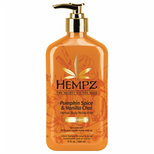 Hempz Pumpkin Spice & Vanilla Chai Herbal Body Moisturizer, 17 fl