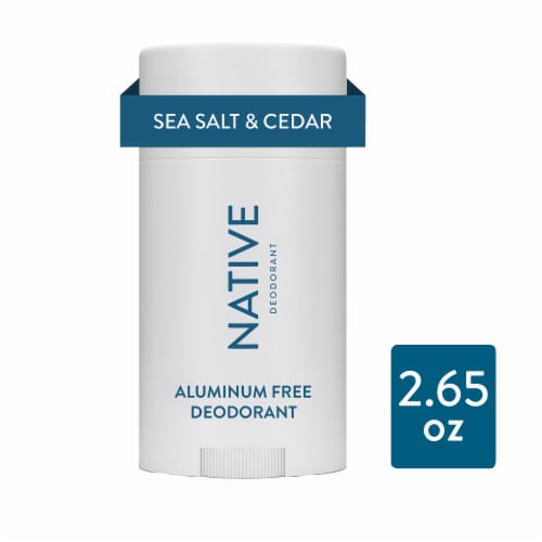 Native Sea Salt & Cedar Aluminum Free Solid Deodorant Stick, 2.65