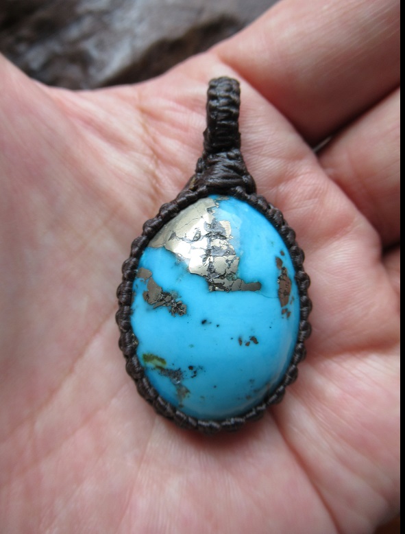 301 「butterfly」 マクラメチョーカー ターコイズ 301 「butterfly