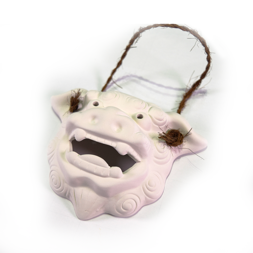 シーサー 獅子 素焼きシーサー 面シーサー 絵付け 絵付け体験 色塗り