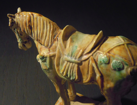 石黒宗麿 倣唐三彩飾馬 | しぶや黒田陶苑