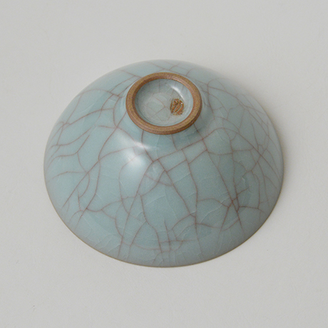 浦口雅行 青瓷黒晶鉄流ぐい呑 | しぶや黒田陶苑