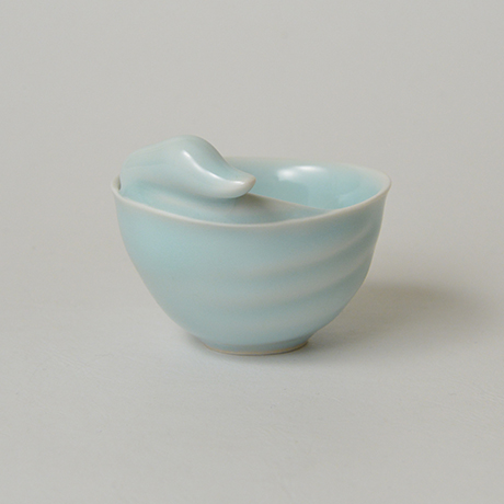 No.41 鈴木治 酒碗 / SUZUKI Osamu Sake cup, Bluish white porcelain