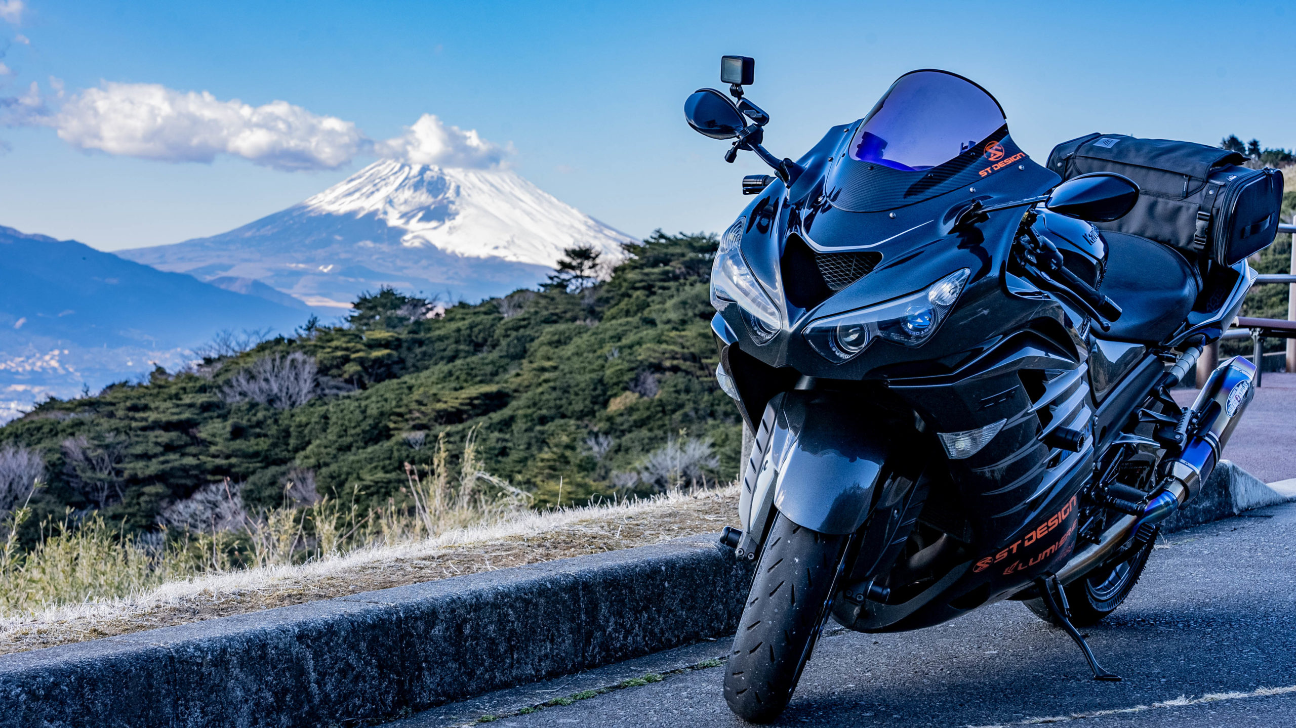 Ninja ZX-14Rで真冬の伊豆スカイラインツーリング | KUSHITANI LOGS