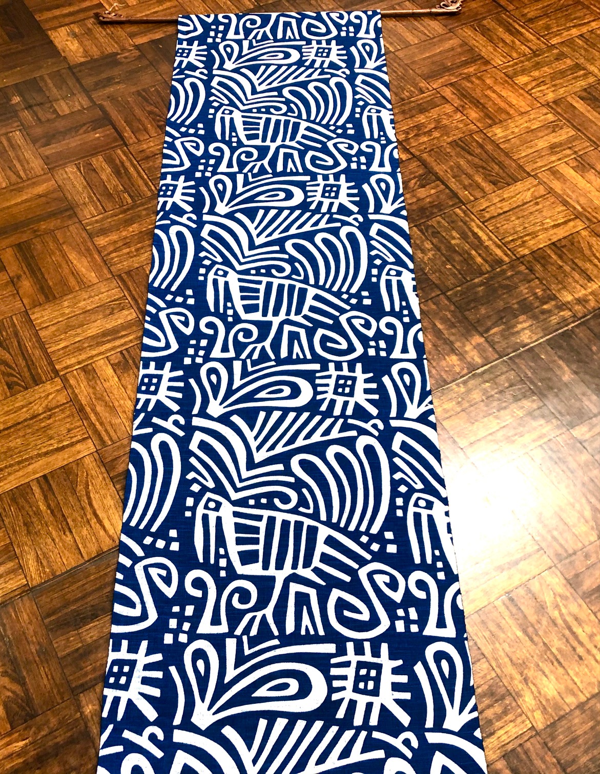 柚木沙弥郎 小巾布 鳥草文