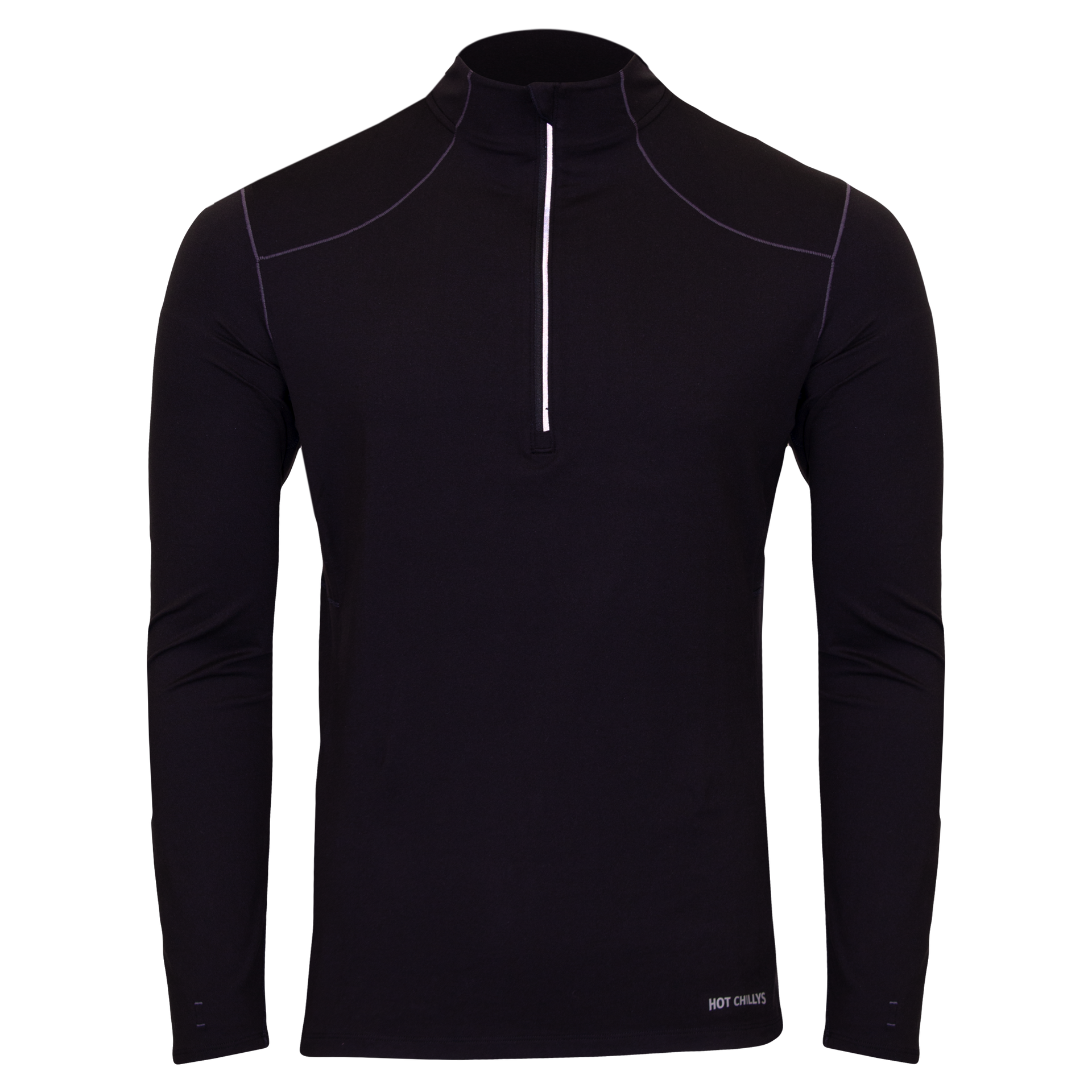 Men's Black Thermal Zip Shirt Clima-Tek Zip-T Base Layer | Hot Chillys