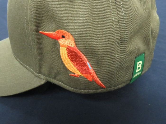 日本野鳥の会 オリジナルキャップ アカショウビン（カーキ） Hobby's