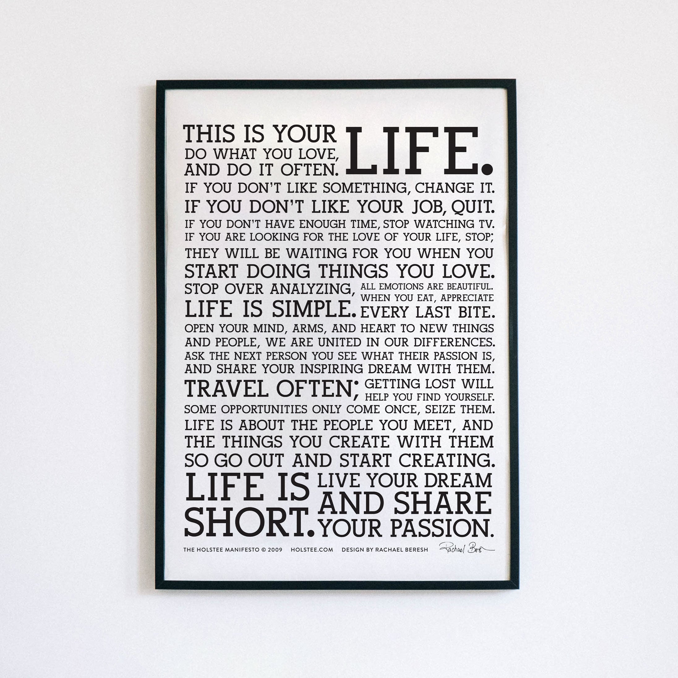 Holstee Manifesto (18x24)