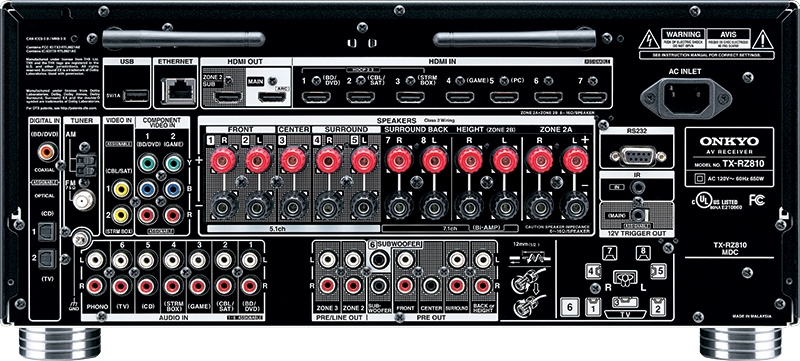 Onkyo 7.2 Channel Network Receiver ONK-TX-RZ810