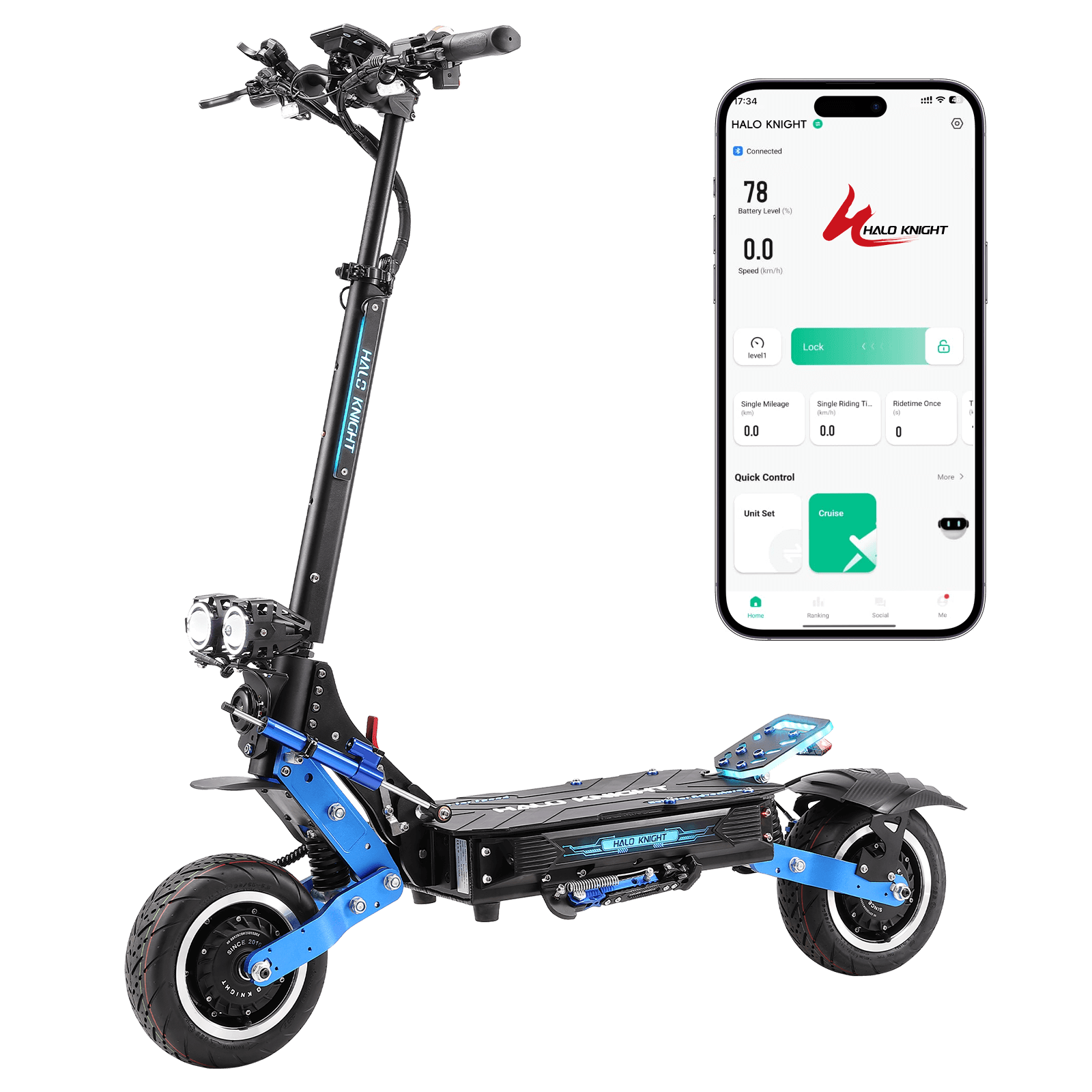 HALO KNIGHT T108Pro | Dual 3000W High-Performance Electric Scooter