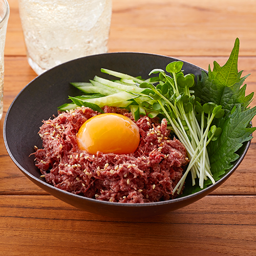 コンビーフのユッケ風｜男性のための精の付く料理レシピ集【浜松町第一