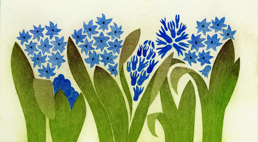第八十九話 立春の花絵「ヒアシンス」 | 二十四節気の花絵 | 花毎（は