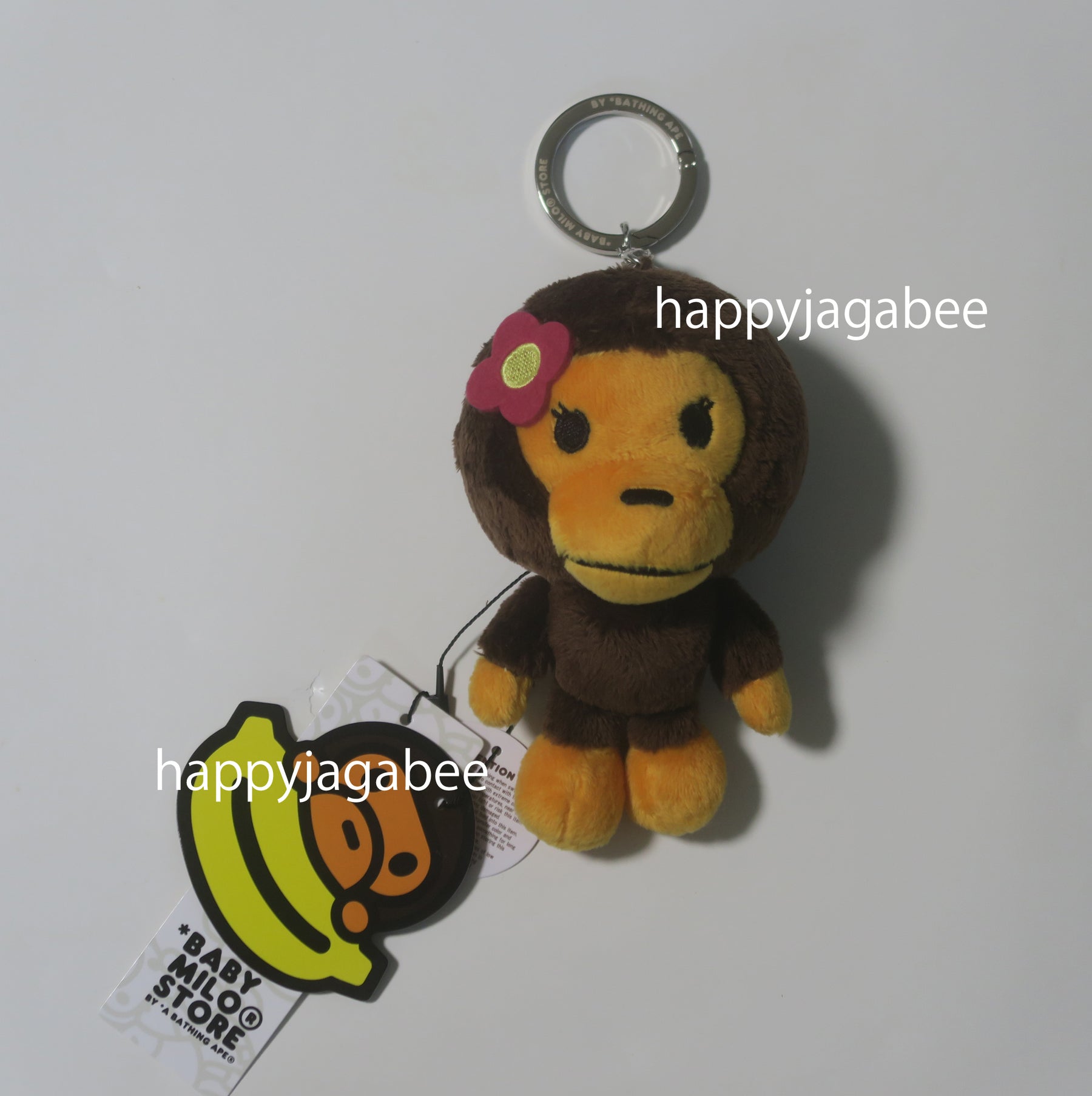 A BATHING APE BABY MILO STORE BABY LISA PLUSH DOLL KEYCHAIN
