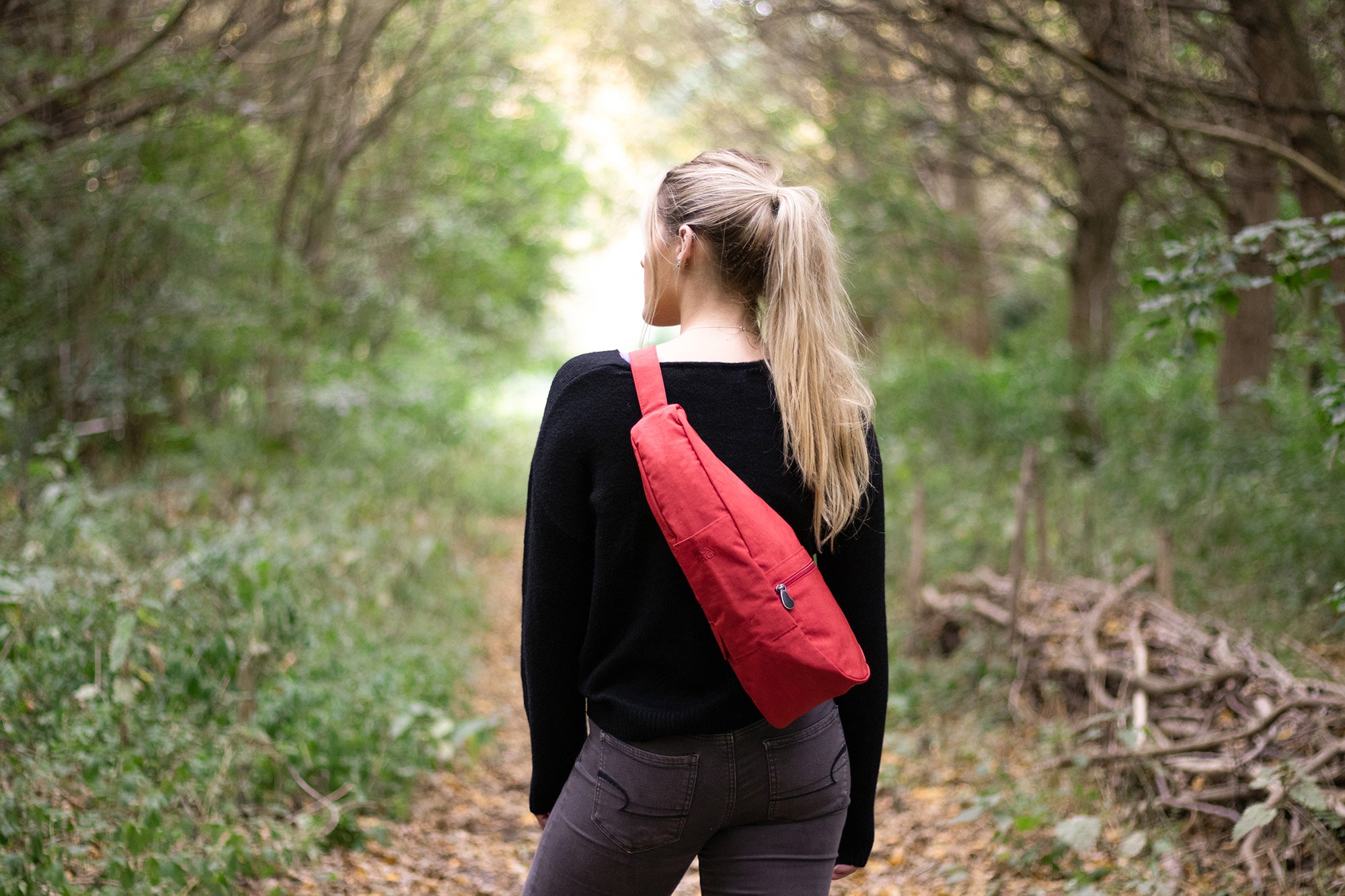 ヘルシーバックバッグ テクスチャードナイロン Sサイズ クリムゾン