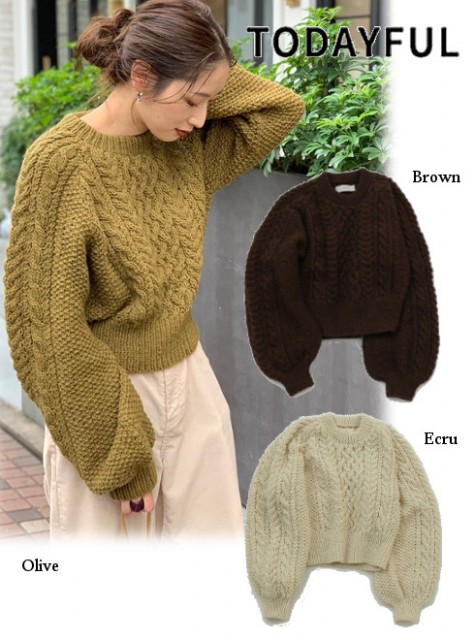 TODAYFUL 予約時から人気のハンドニットカーデやケーブルニットなどが