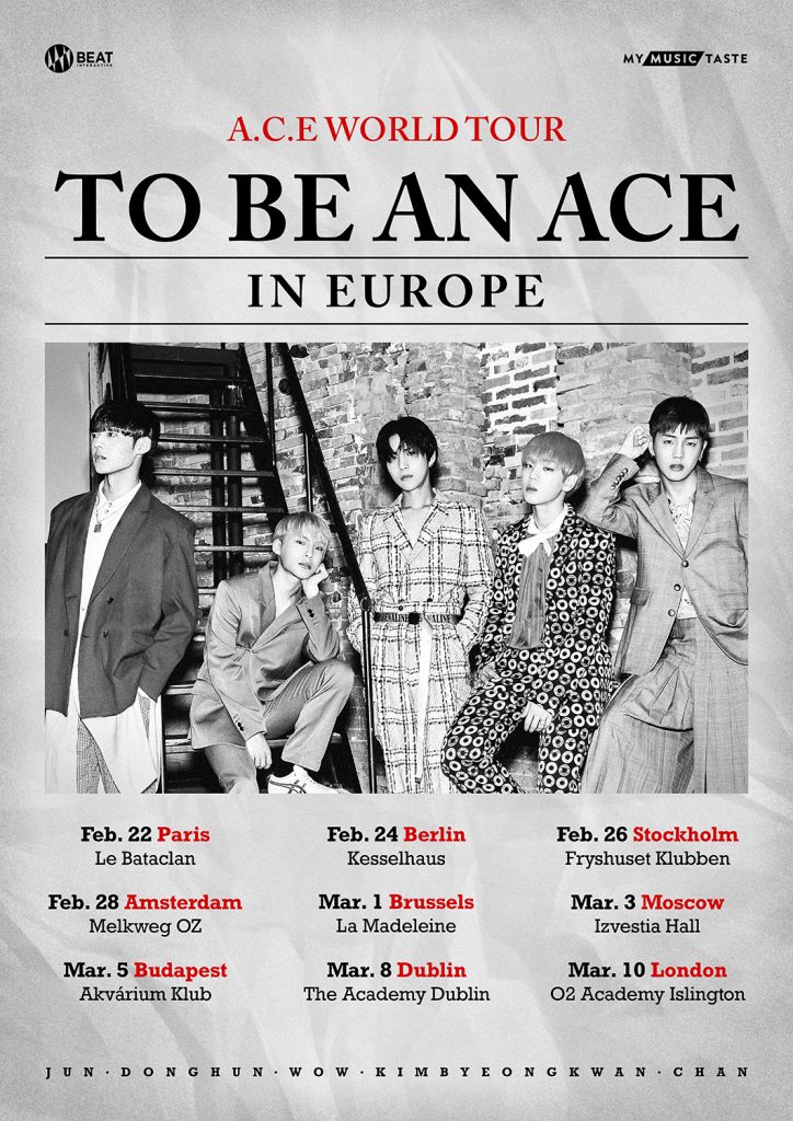 A.C.E To Swing By European Cities For Its World Tour Stops In 2019