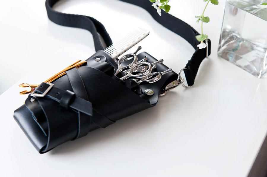 PASSION ヴィエンナ 本革 シザーケース(黒/茶)｜美容ハサミなら飛燕