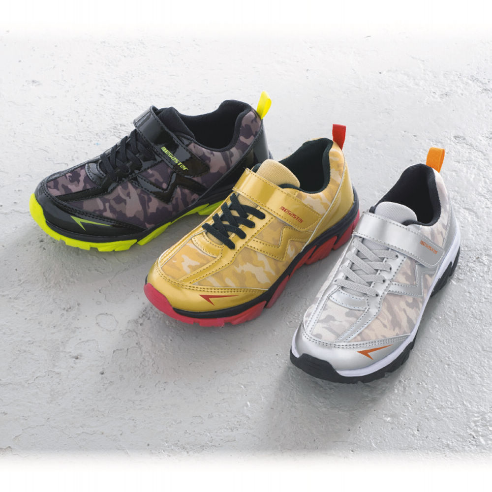 ボーイズ迷彩柄スニーカー(滑り止めゴム付ソール)【19.0～23.5cm