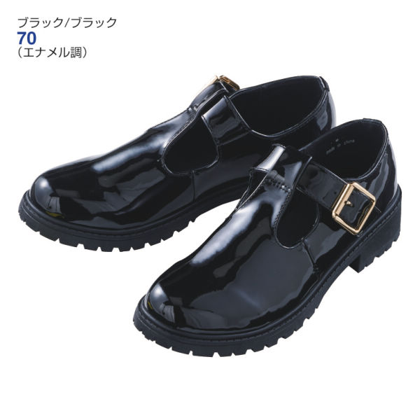 レディースTストラップシューズ(ふかふかインソール)【22.0～25.5cm