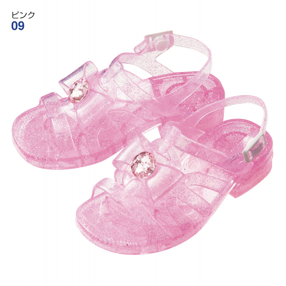 ガールズラメ入りサンダル(ストラップ付)【15.0～19.0cm】 | 激安靴の