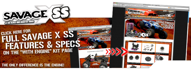 876 SAVAGE X SS KIT WITH NITRO GT-2 TRUCK BODY (WITHOUT ENGINE)