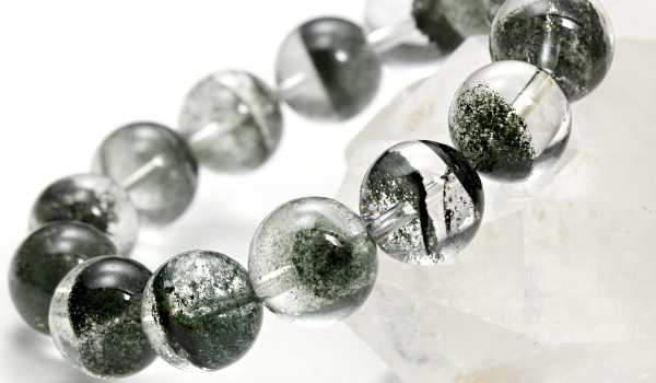 特別価格】大玉ブレス（グリーンガーデンファントムクォーツ）13～13.5