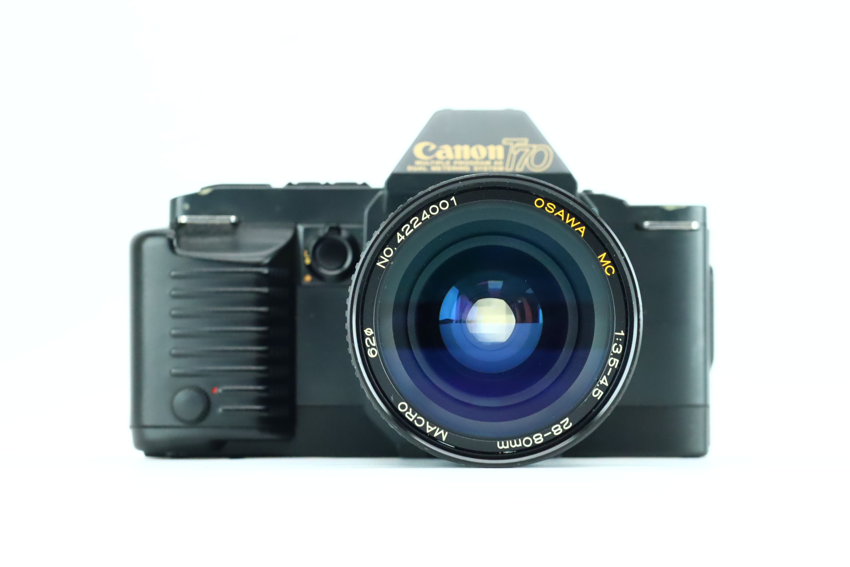 Canon T70 with Osawa MC 1:3.5-4.5 28-80mm – Hard to Find Camera Store