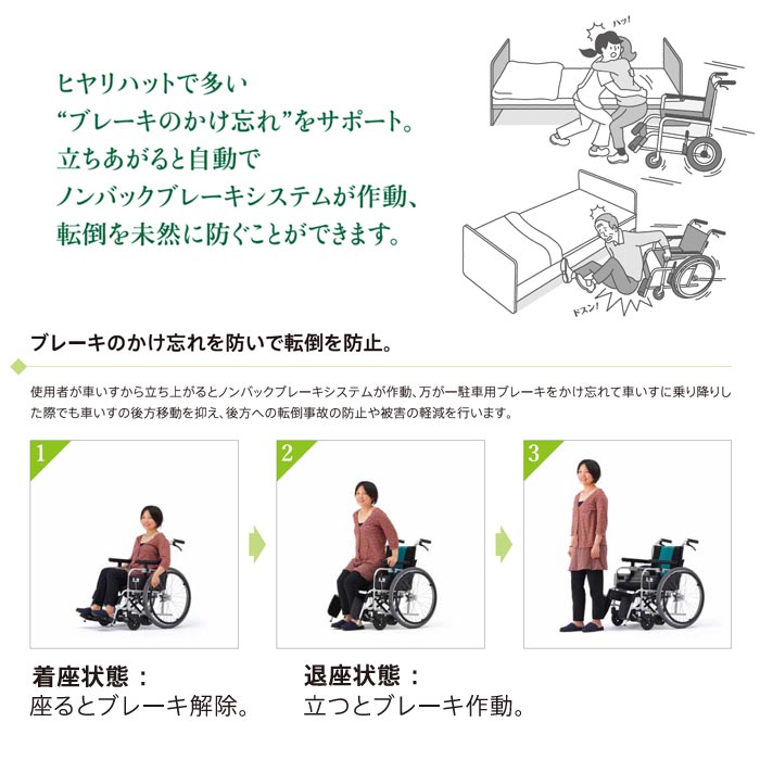 MiKi/ミキ】とまっティシリーズ 自動ブレーキ 低床 MBY-41RB ｜車いす