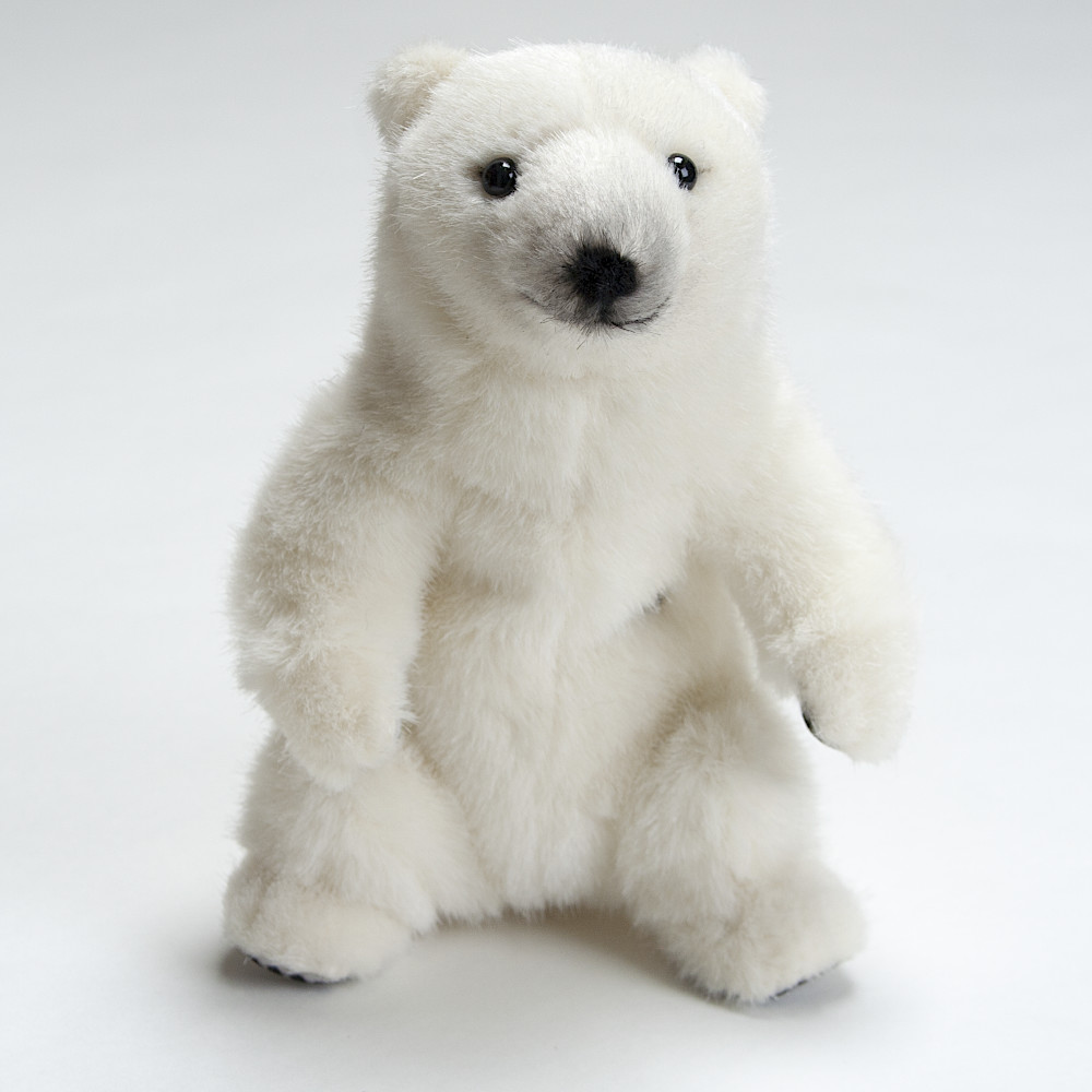 6320 お座りベア 白：おもちゃ：百町森