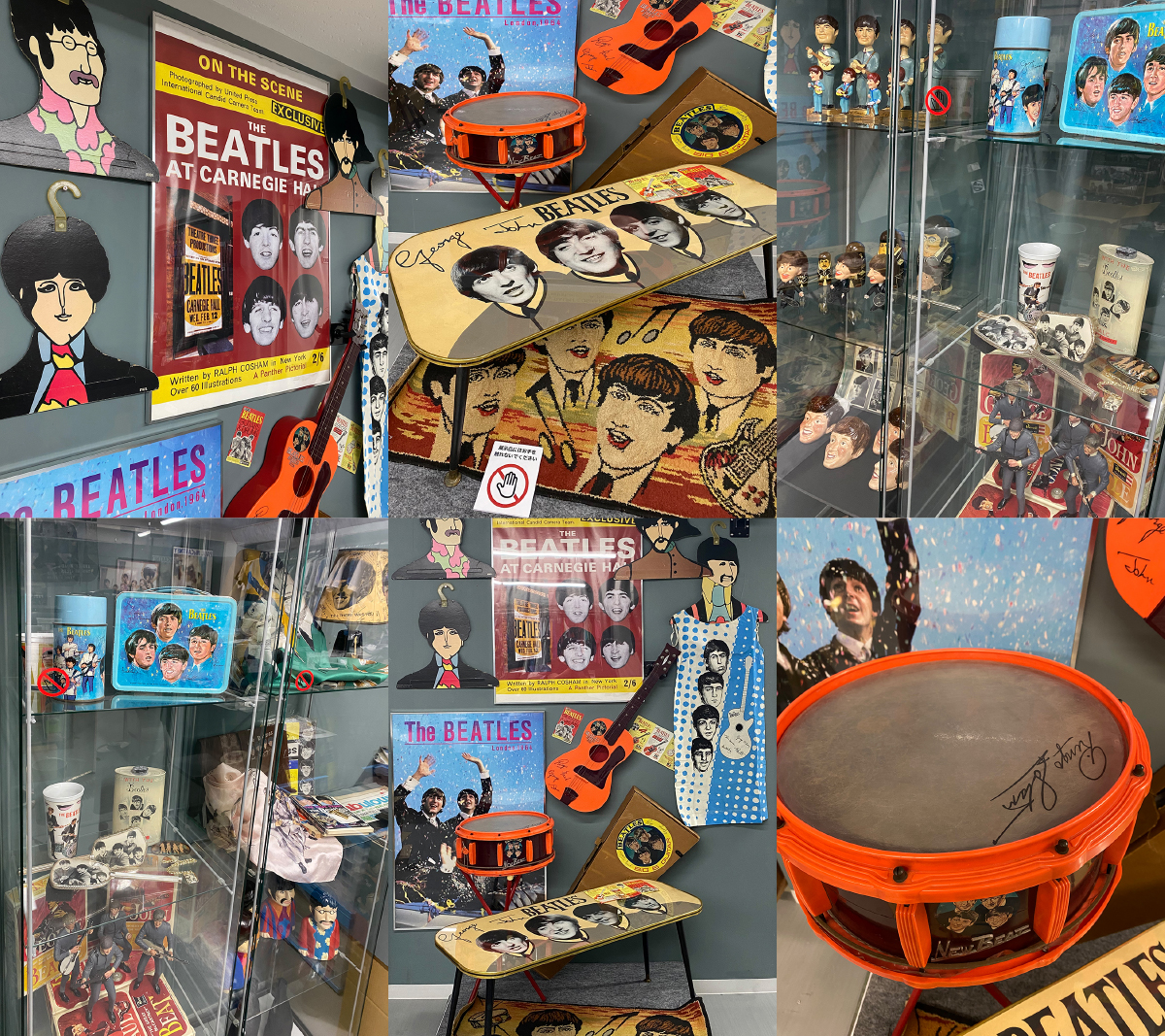 ファブフォーのレトログッズのショーケース