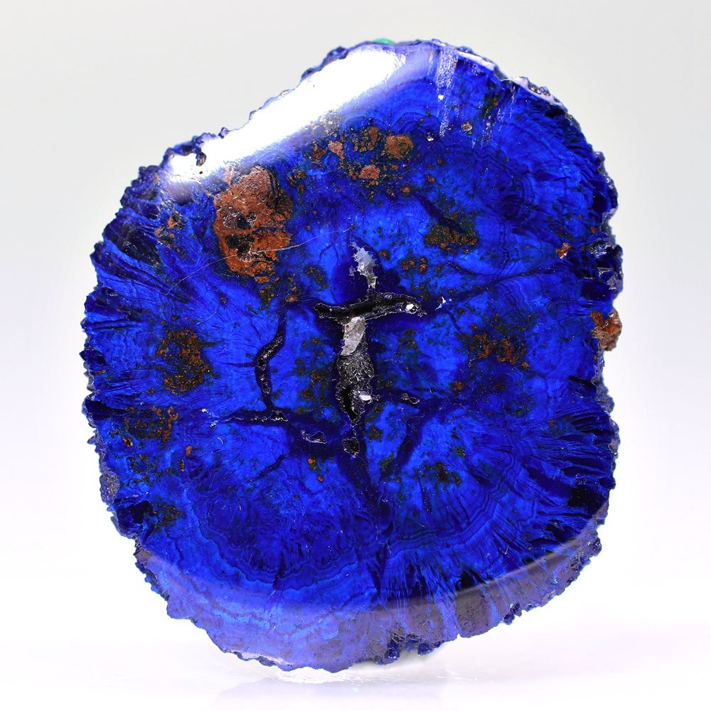 特別価格/モロッコ産]アズライト磨き原石/片面磨き - 埼玉県吉川市の