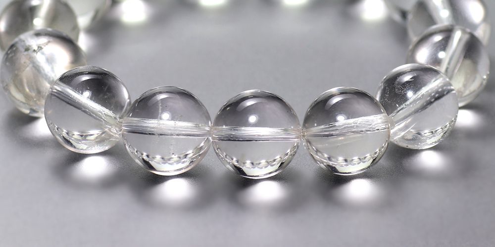 特選]ガネッシュヒマール産ヒマラヤ水晶ブレスレット（約15mm玉