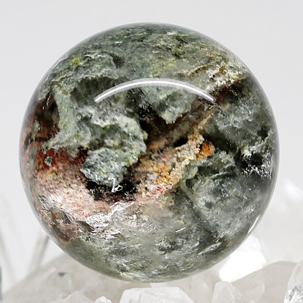 高品質]ガーデンクォーツ丸玉/ガーデン水晶スフィア（直径38.6mm