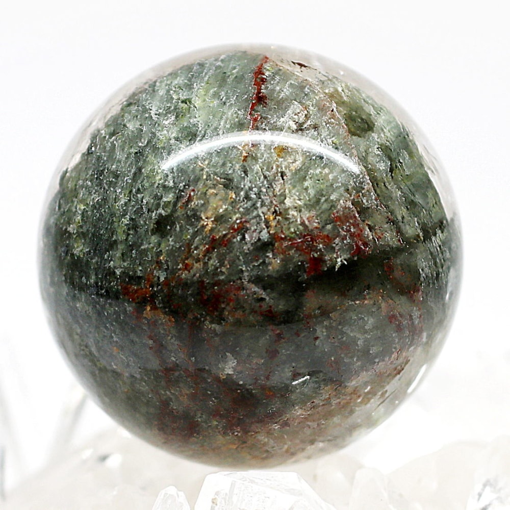 高品質]ガーデンクォーツ丸玉/ガーデン水晶スフィア（直径38.6mm