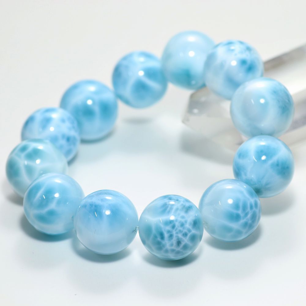 特別価格/高品質]ラリマー大玉ブレスレット（約19.5mm玉） - 埼玉県