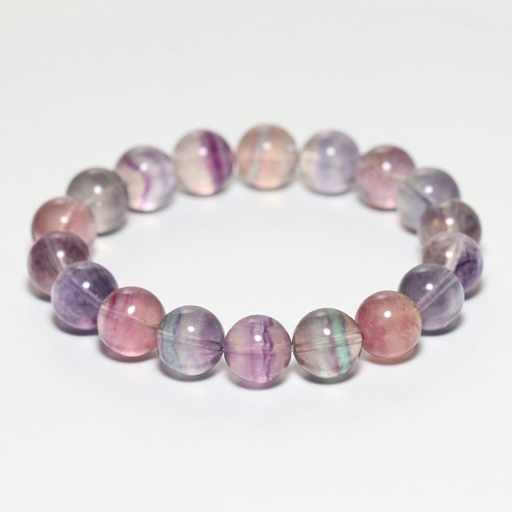 高品質++]ミックスカラーフローライトブレスレット（約11mm玉） - 埼玉