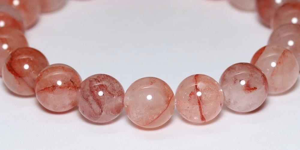 高品質]マニカラン産ヒマラヤ水晶ブレスレット（約10.5mm玉/ライ